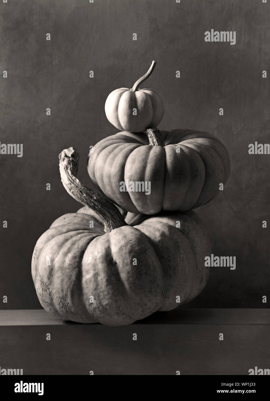 Pila zucca still life Foto Stock