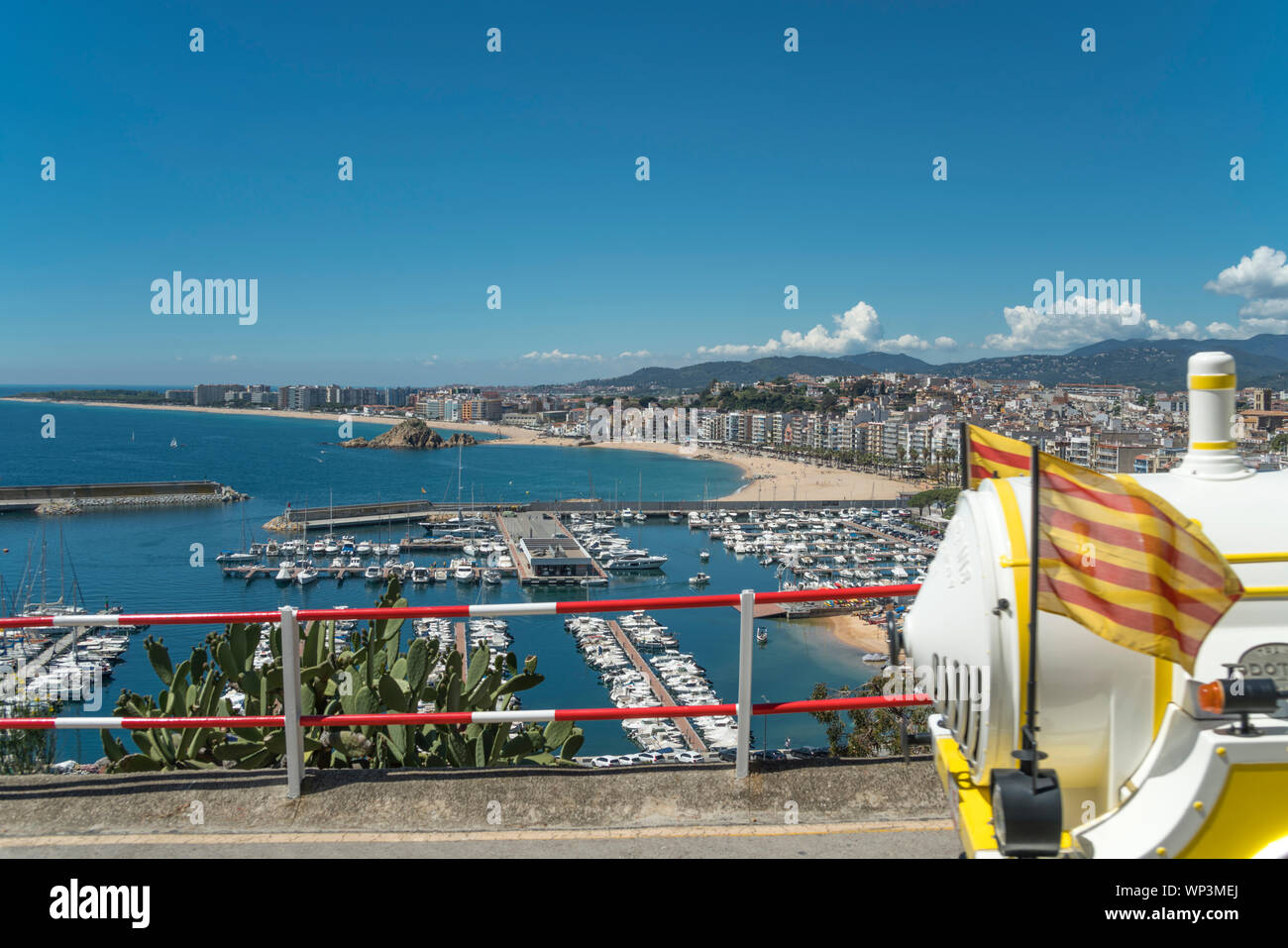 Carrello turistico Blanes Costa Brava Girona Catalogna SPAGNA Foto Stock