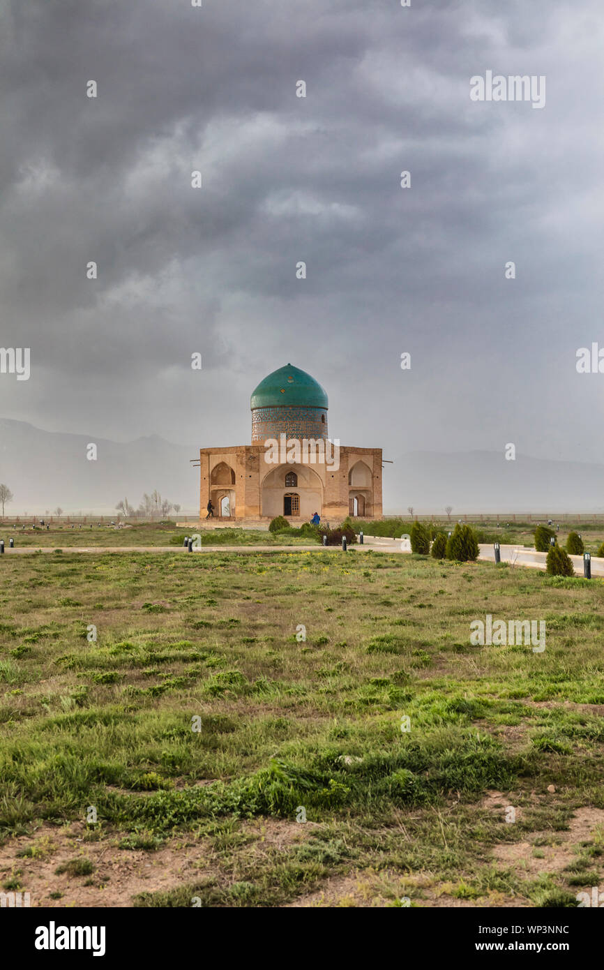 Molla Hassan Kashi Mausoleo, 1565, Soltaniyeh, Abhar County, Provincia di Zanjan, Iran Foto Stock