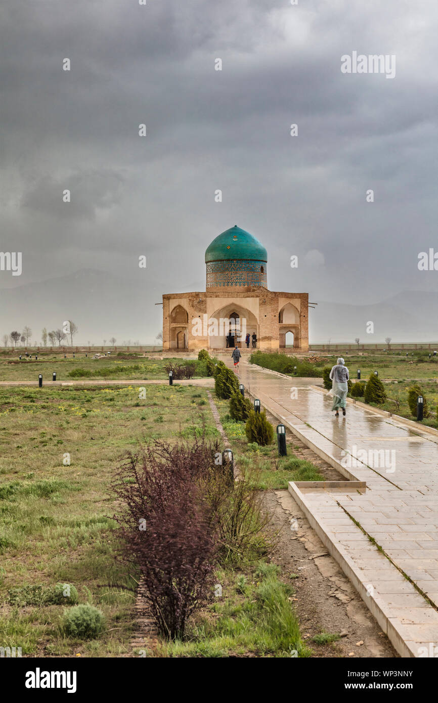 Molla Hassan Kashi Mausoleo, 1565, Soltaniyeh, Abhar County, Provincia di Zanjan, Iran Foto Stock