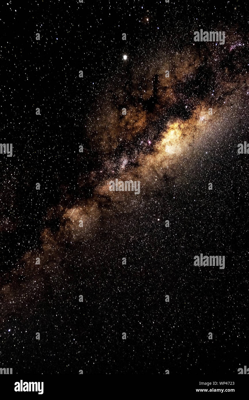 Incredibilmente chiara visione della Via Lattea lunga esposizione tken dalla luce pollutioon libera del Madagascar, Andavodoaka, sulla costa Weat. Foto Stock