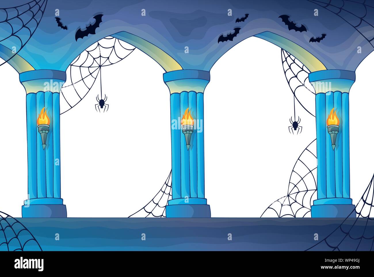 Haunted castle colonne interne Illustrazione Vettoriale