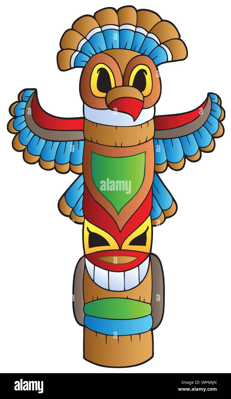 Alti totem indiani Illustrazione Vettoriale