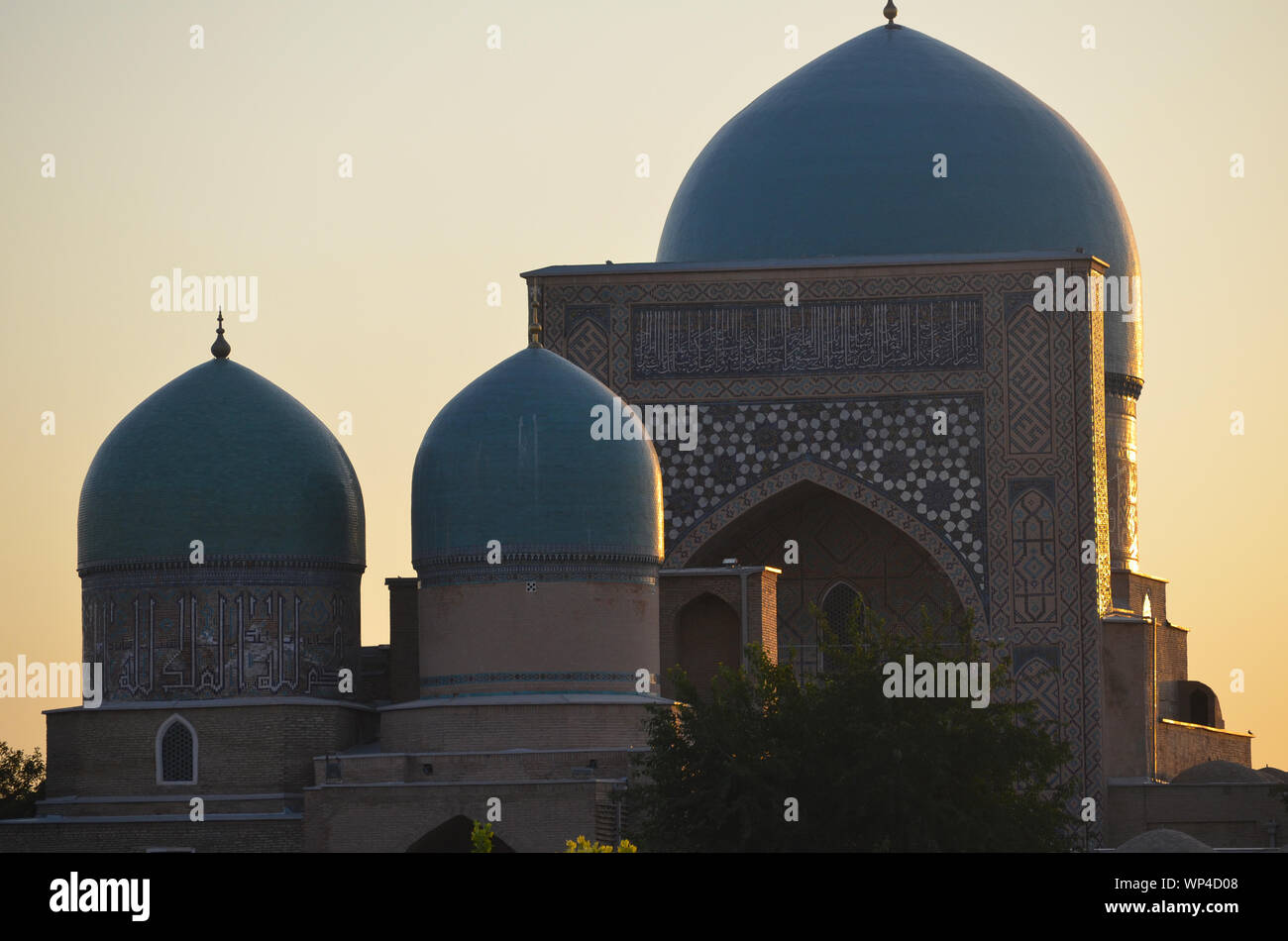 Kok Gumbaz moschea a Shakhrisabz, southeastern Uzbekistan Foto Stock
