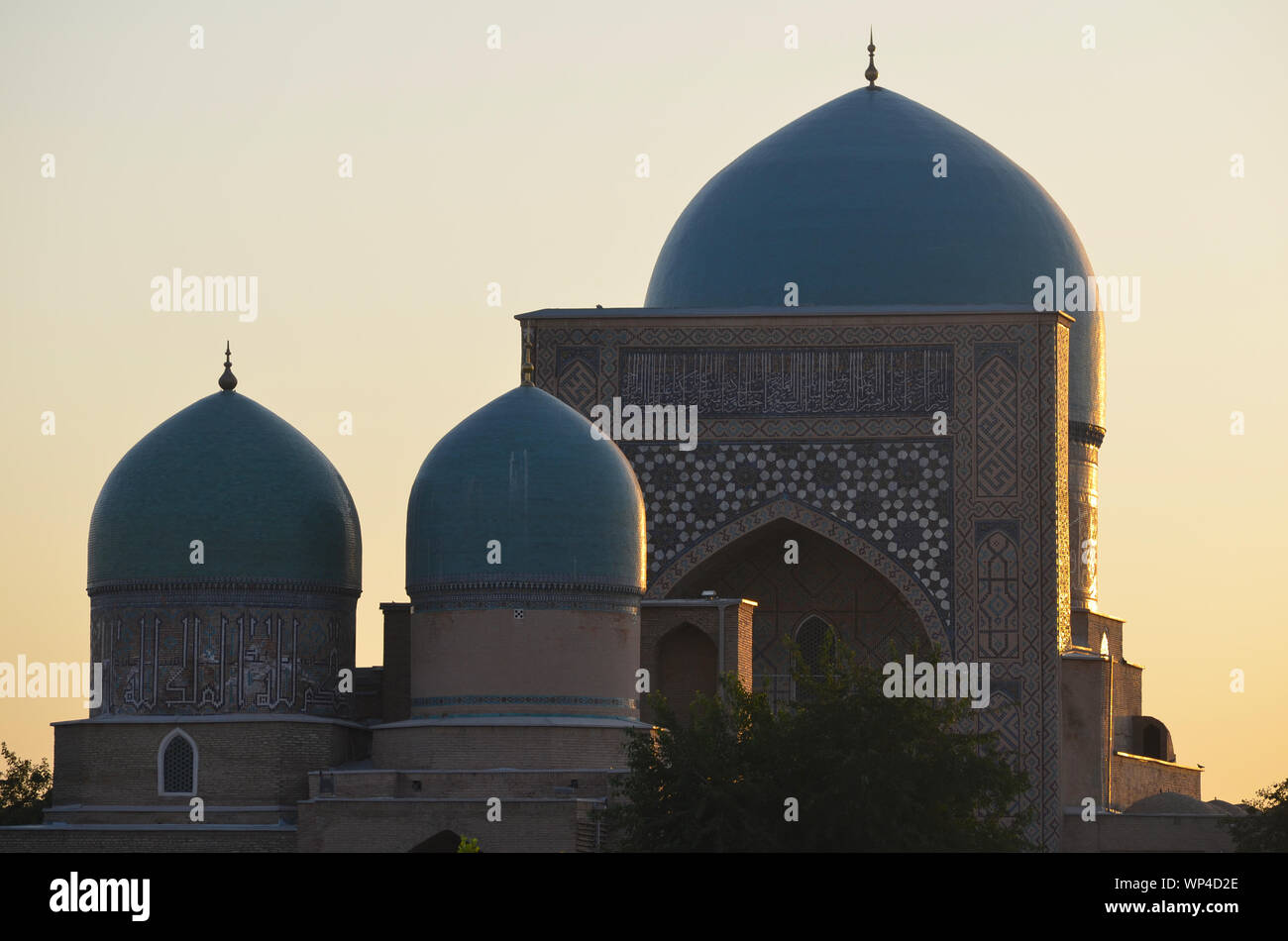 Kok Gumbaz moschea a Shakhrisabz, southeastern Uzbekistan Foto Stock