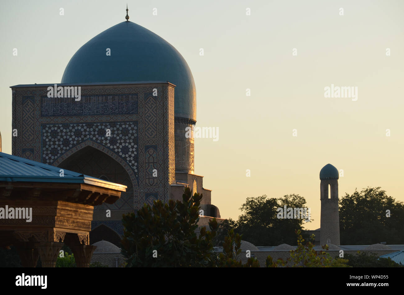 Kok Gumbaz moschea a Shakhrisabz, southeastern Uzbekistan Foto Stock