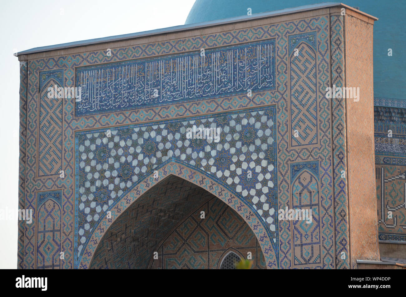 Kok Gumbaz moschea a Shakhrisabz, southeastern Uzbekistan Foto Stock