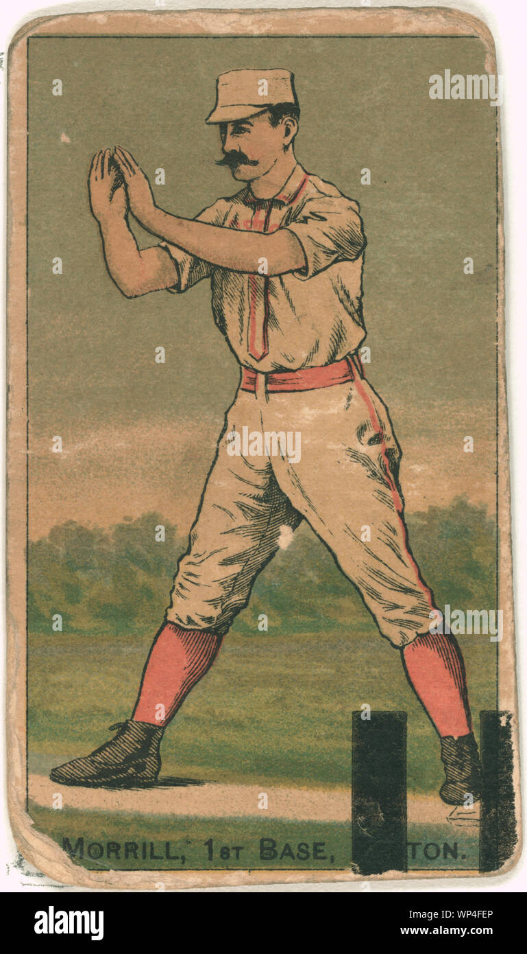John Morrill, Boston Beaneaters, baseball card ritratto Foto Stock