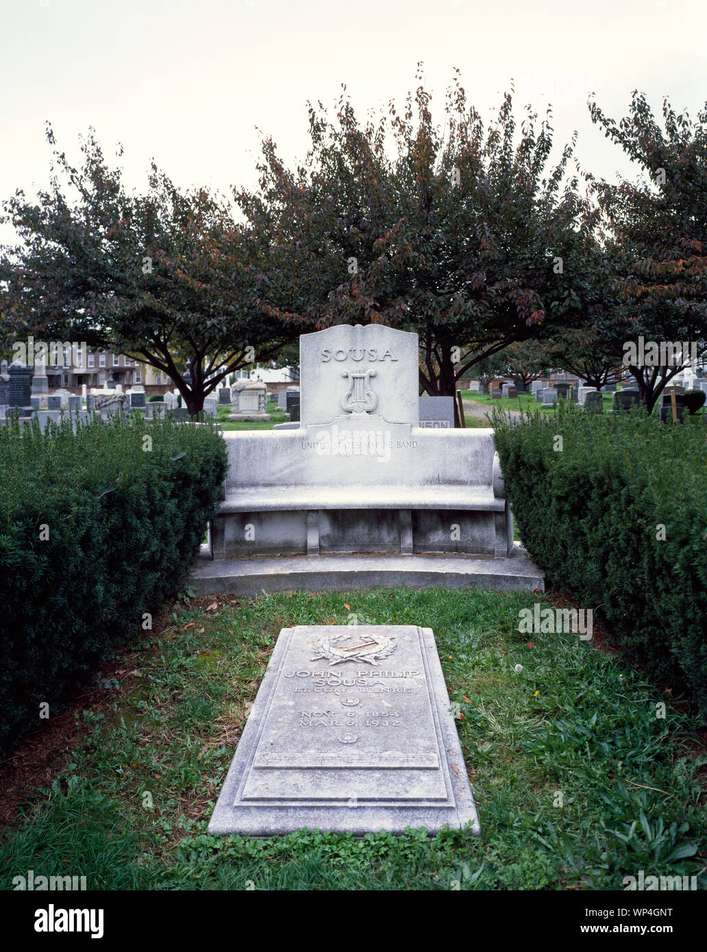 John Philip Sousa recinto al cimitero del Congresso di Washington, D.C. Foto Stock
