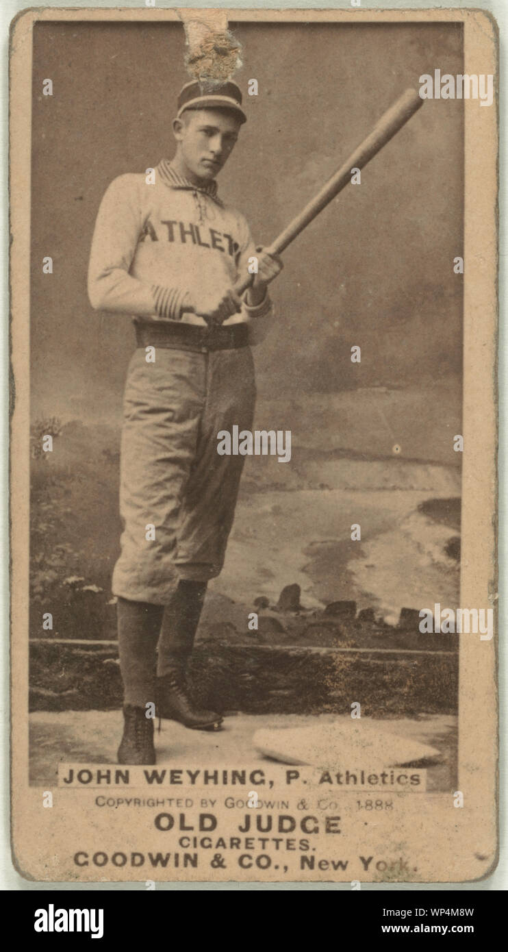 John Weyhing, Philadelphia Atletica Baseball ritratto della scheda Foto Stock