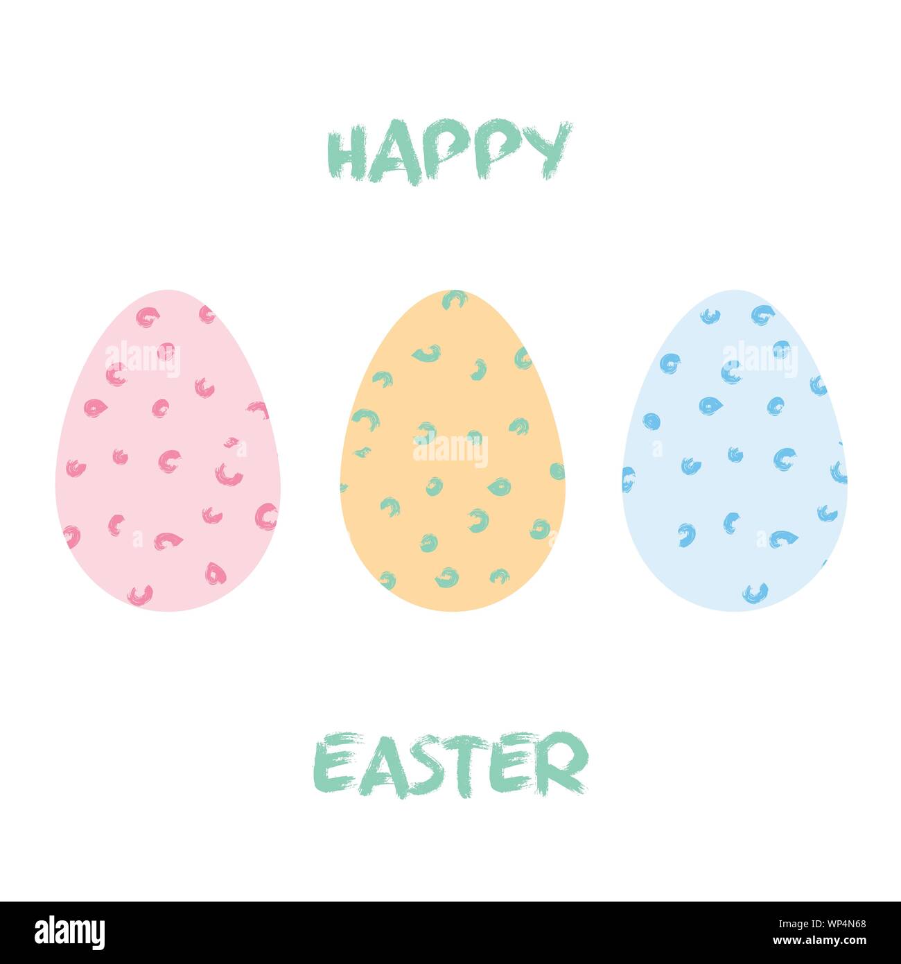 Uova di Pasqua per le vacanze celebrazione modello di scheda Illustrazione Vettoriale