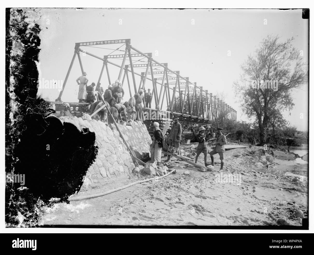 La Giordania Bridge. Ponte di Allenby edificio Foto Stock