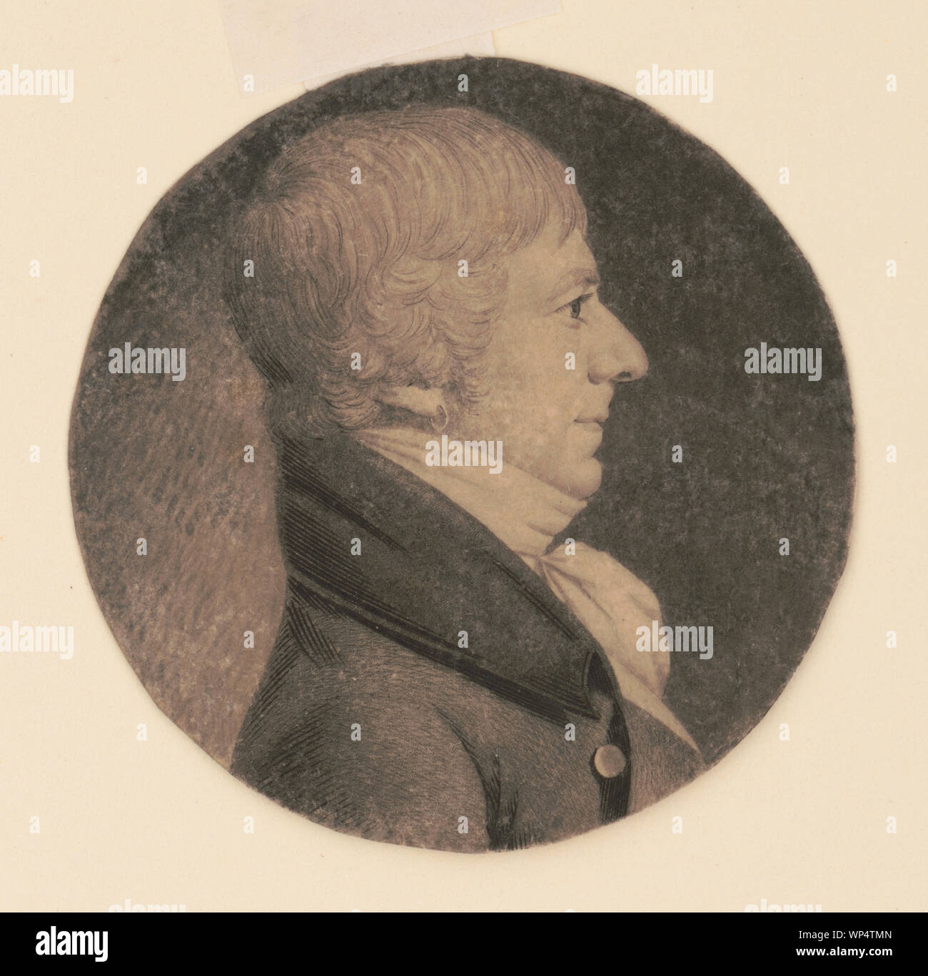 Joseph Anthony Chaveau, testa e spalle ritratto, Profilo destro Foto Stock