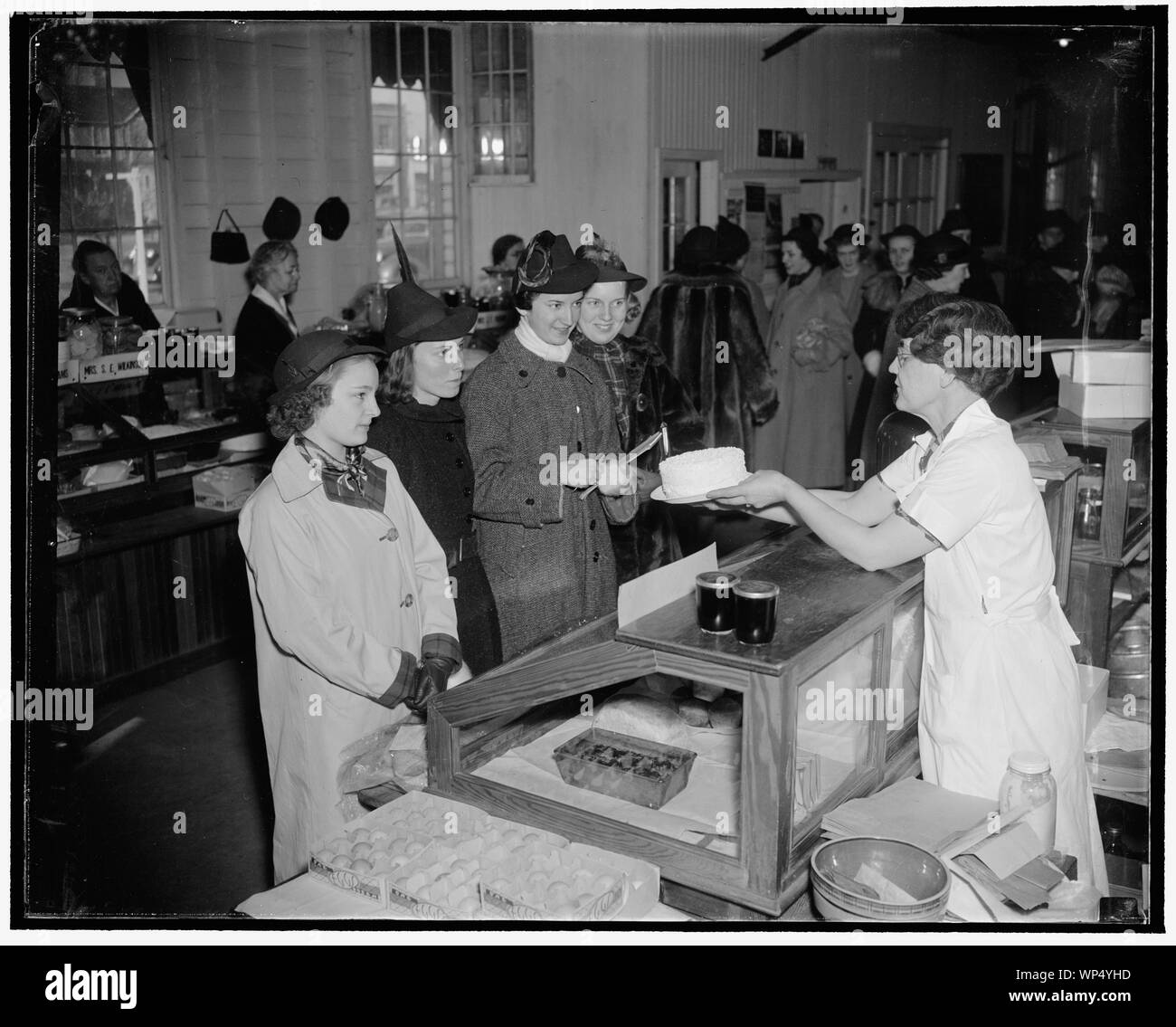 La gioia del Rathbone, Elmira, NY; Anne Forsythe, Grosse Point, Mich; Edith Pearson, nello Stato di Washington, D.C.; Margaret Swartzell, nello Stato di Washington, D.C., studenti di Mt. Seminario di Vernon Foto Stock