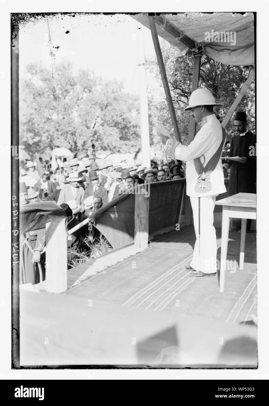 Luglio 9, 1920, H.S. [Cioè, Herbert Samuel] lettura proc[lamation] Foto Stock