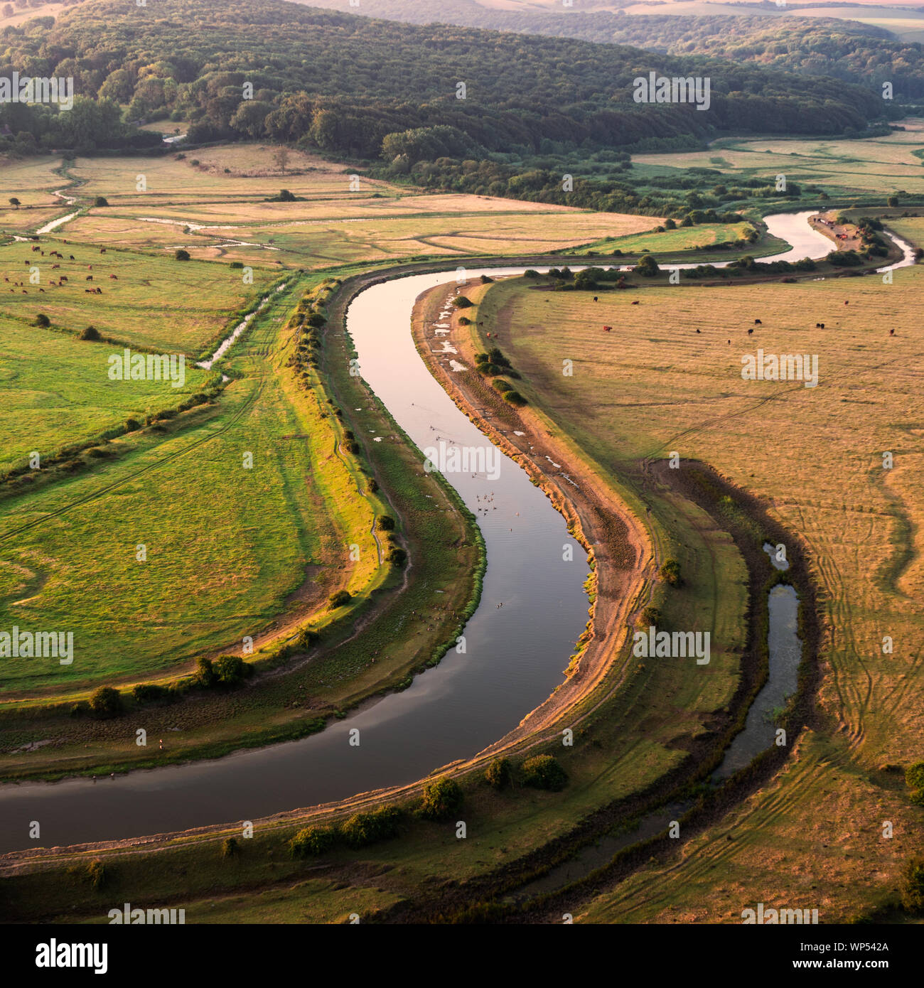 Serpeggianti Cuckmere Foto Stock