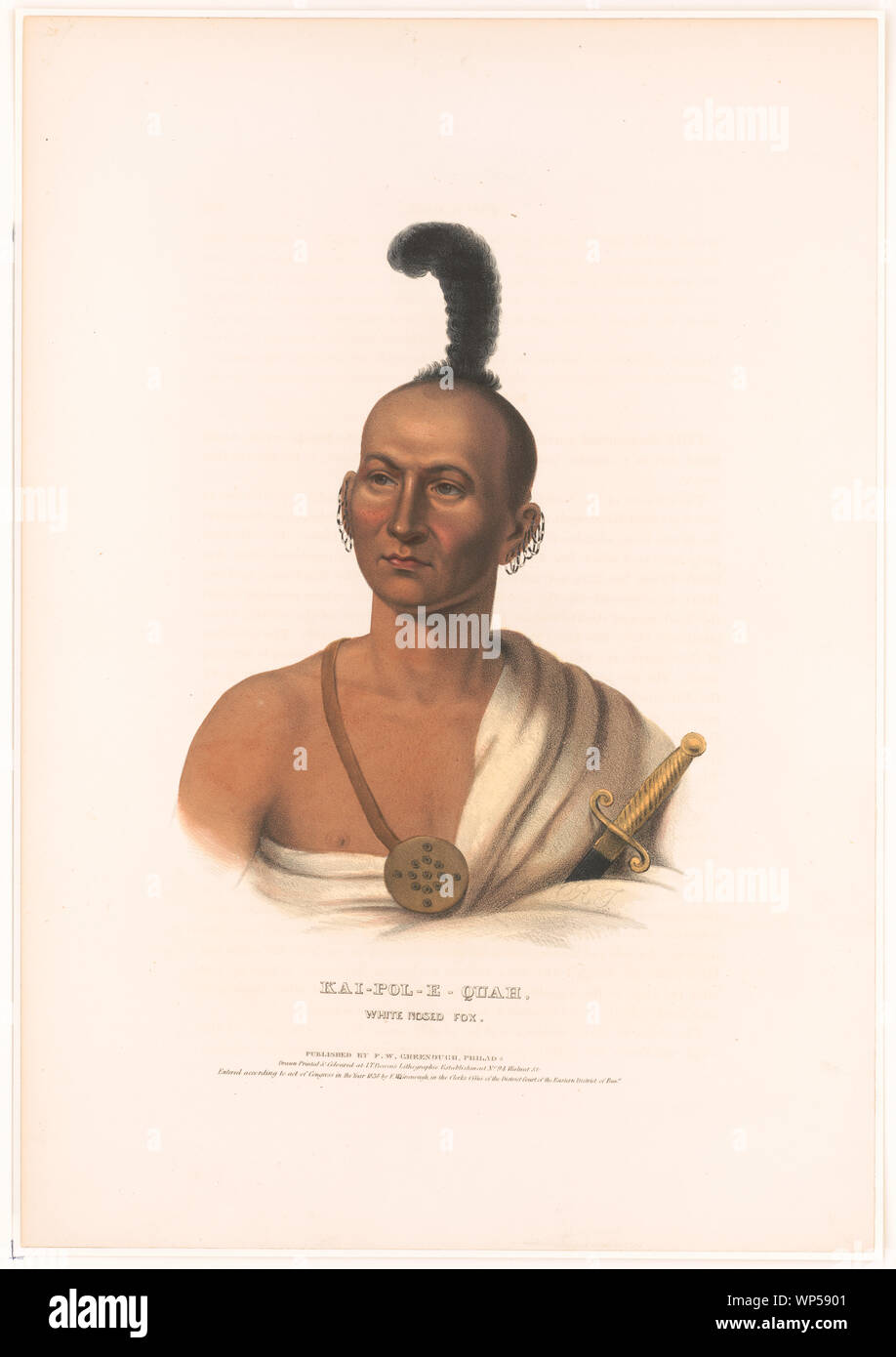 Kai-Pol-E-Quah, dal naso bianco Fox / T.A. ; Disegnati, stampata e colorata a I.T. Bowen litografica dell'Istituzione n. 94 Noce San Foto Stock