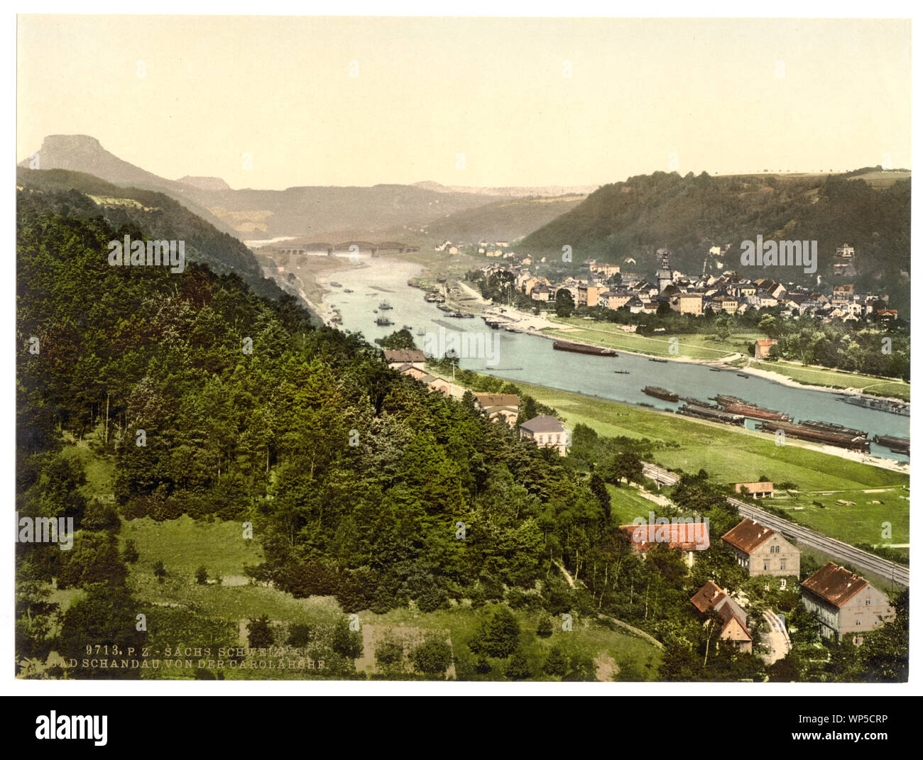 Karola altezze, Bad Schandau, in Sassonia, Germania; Foto Stock