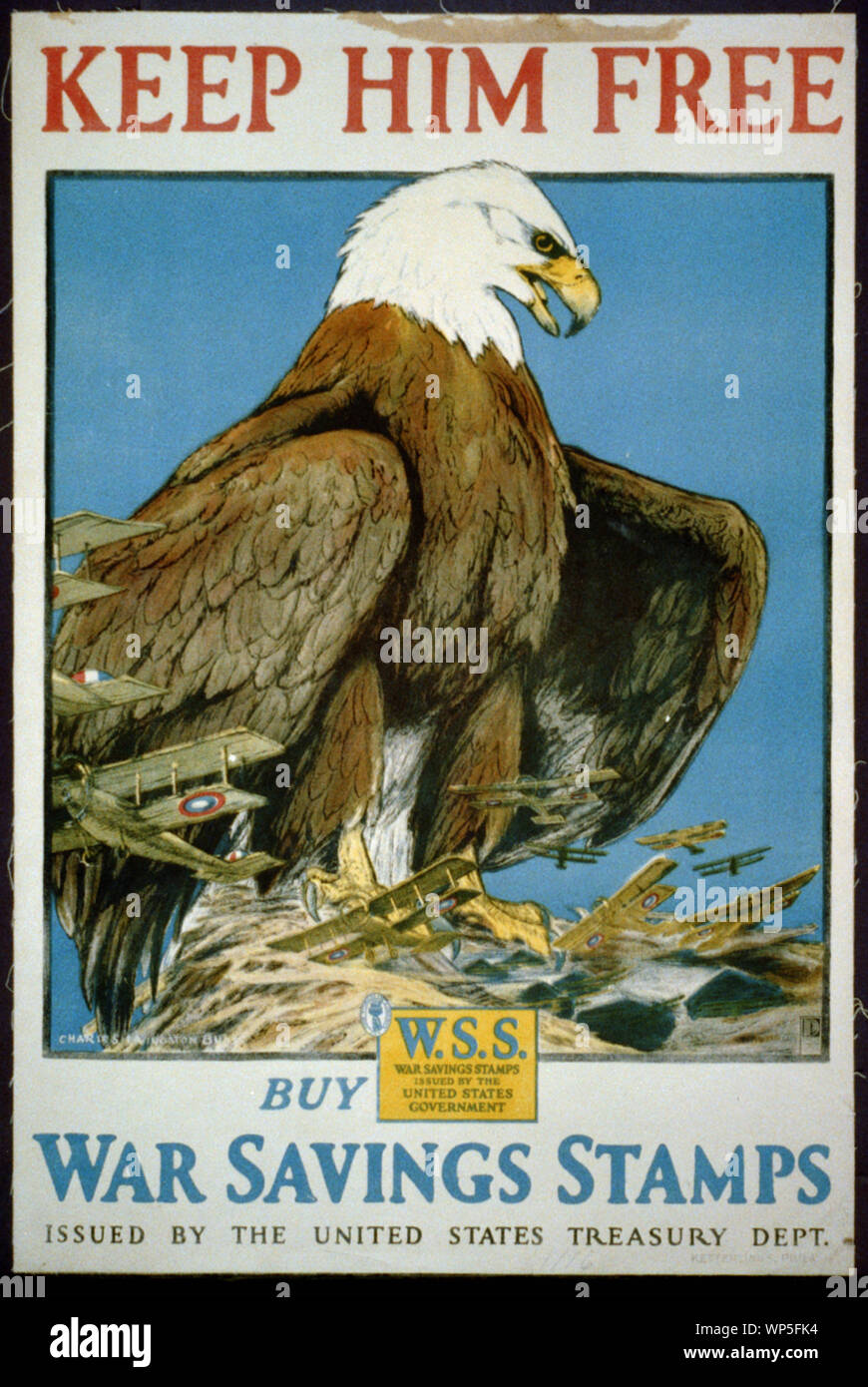 Lui mantenere libero--Buy risparmi di guerra francobolli emessi dagli Stati Uniti il Dipartimento del Tesoro / Charles Livingston Bull ; Ketterlinus, Phila. Foto Stock