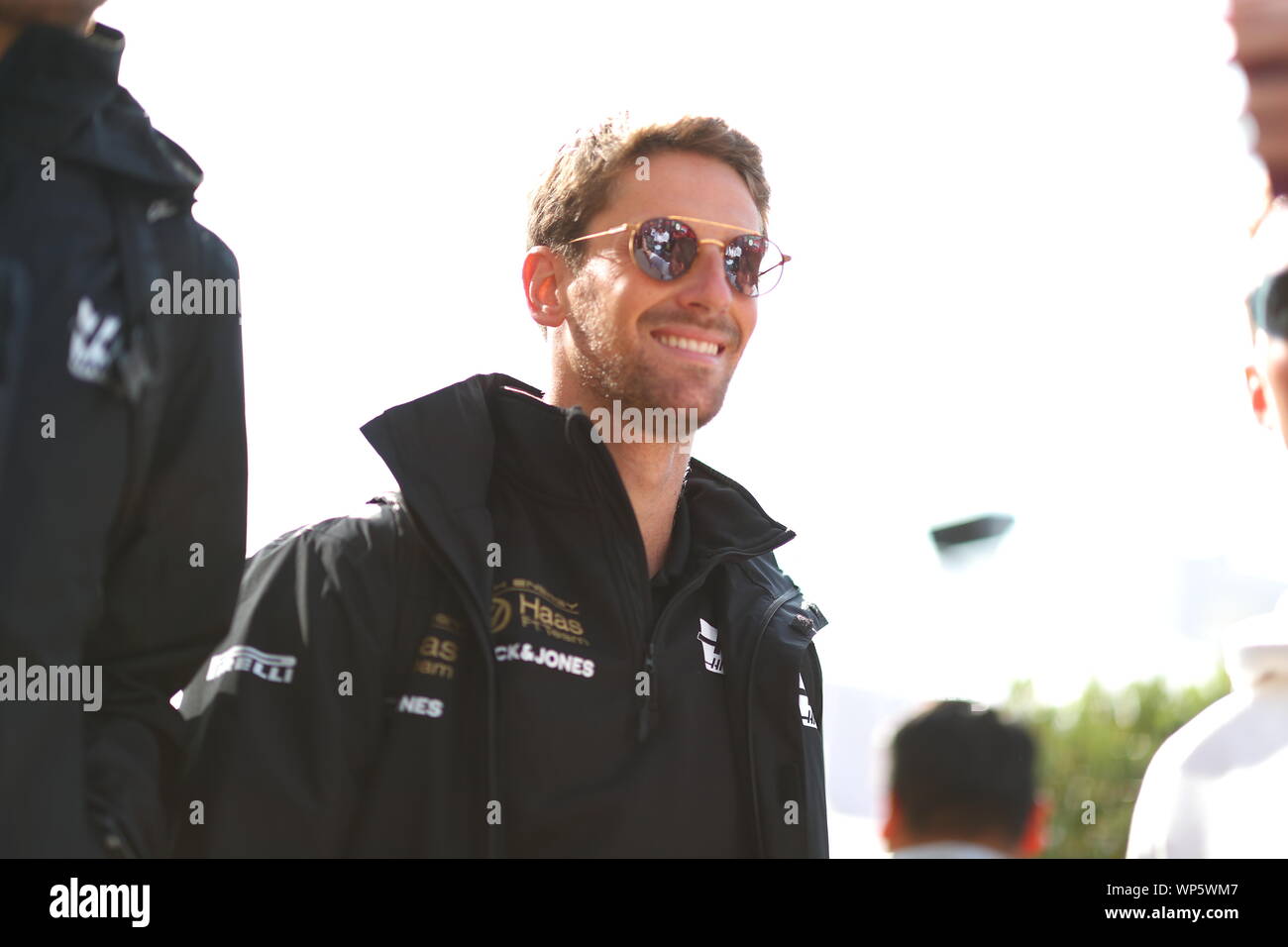 Monza, Italia. 05 apr, 2019. #08 Romain Grosjean, Haas Team di F1. GP Italia Monza 5-8 settembre 2019 Credit: Indipendente Agenzia fotografica/Alamy Live News Foto Stock