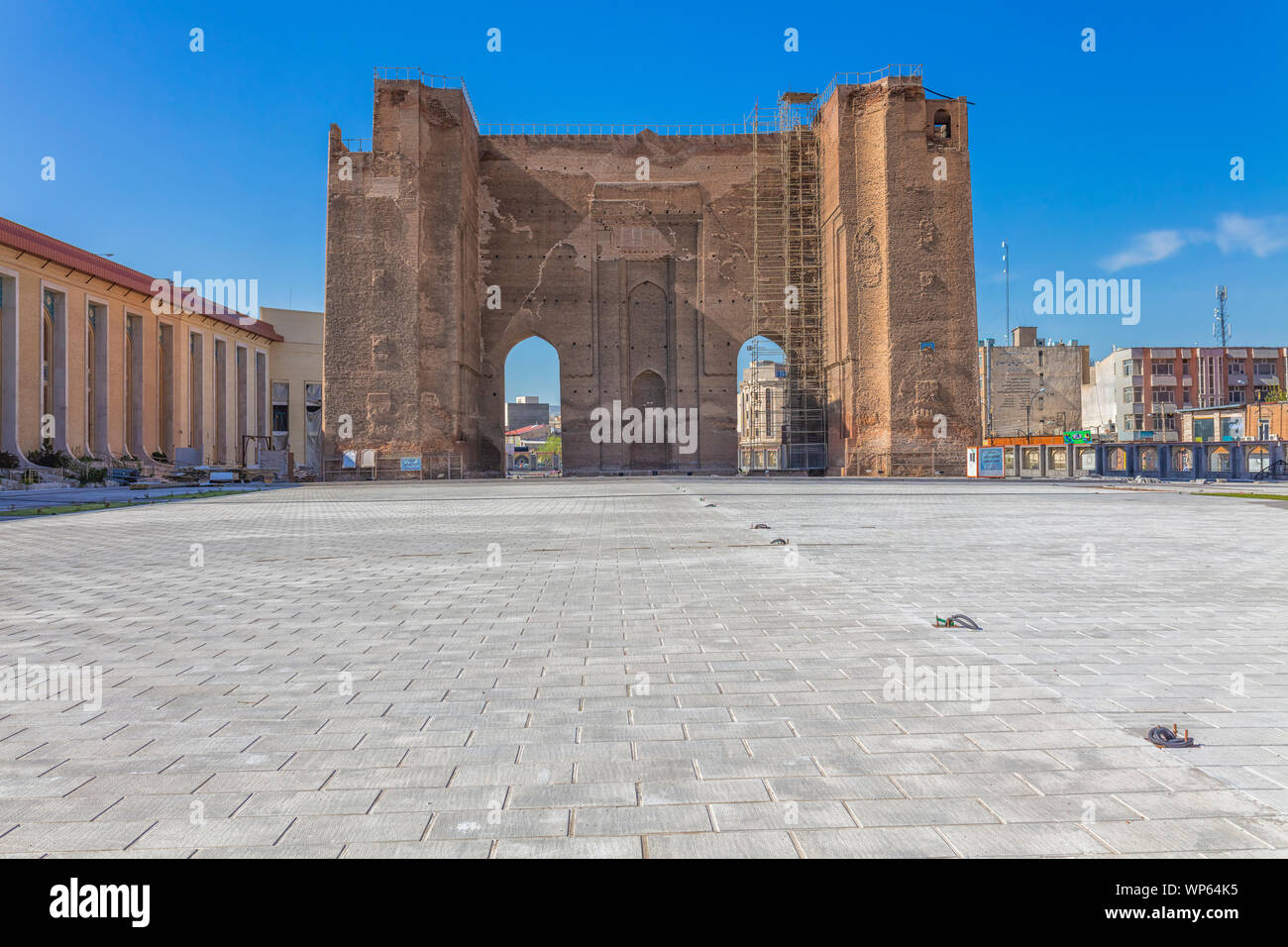 Arg di Tabriz, rovina della cittadella, Tabriz, Est Azerbaigian provincia, Iran Foto Stock