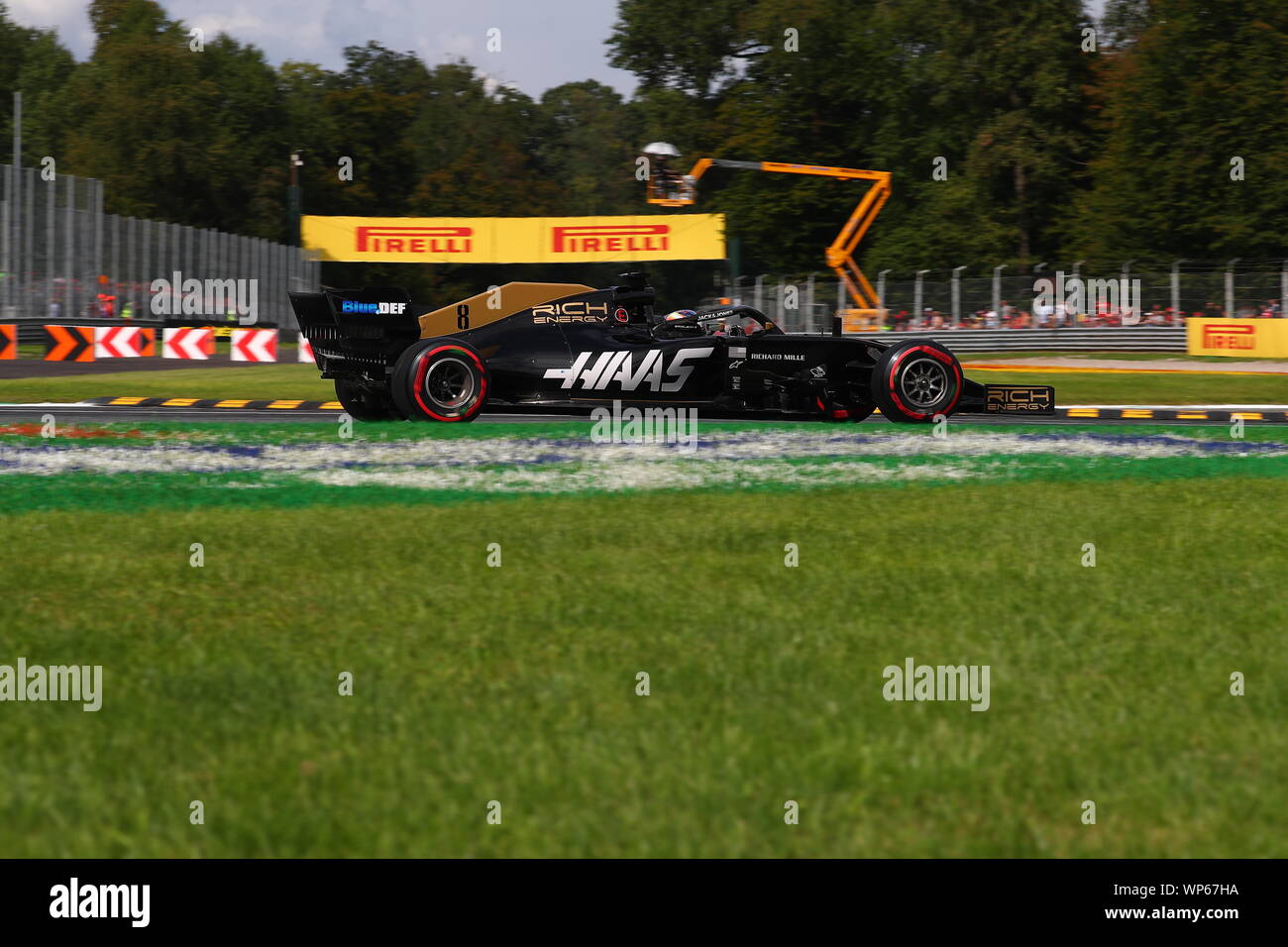 #08 Romain Grosjean, Haas Team di F1. GP Italia Monza 5-8 Settembre 2019 Foto Stock