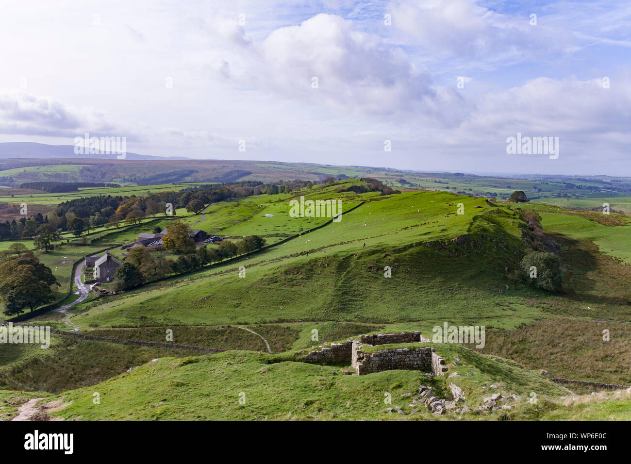 La torretta 44b, il vallo di Adriano, Northumberland, Inghilterra Foto Stock