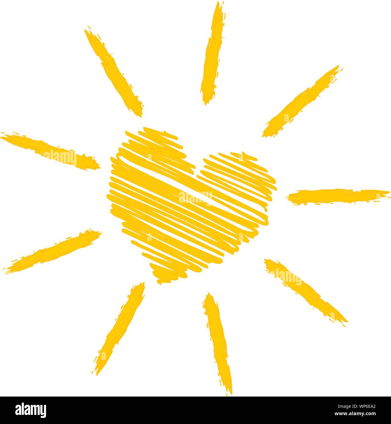 Arancio luminoso giallo sole Icona o simbolo illustrazione vettoriale Illustrazione Vettoriale