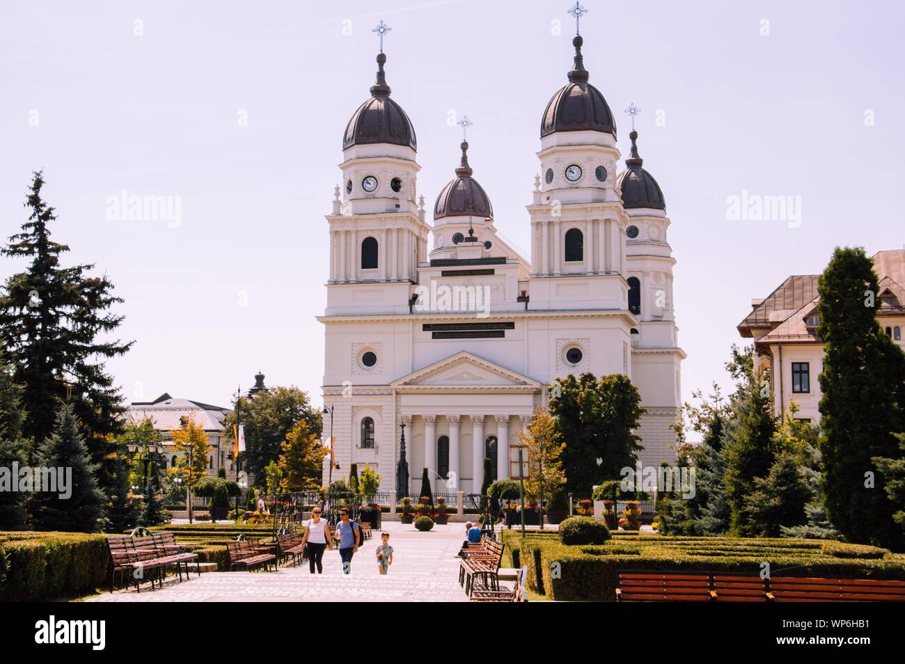 IASI, Romania - 24 AGO 2019: Cattedrale metropolitana della città di Iasi Foto Stock