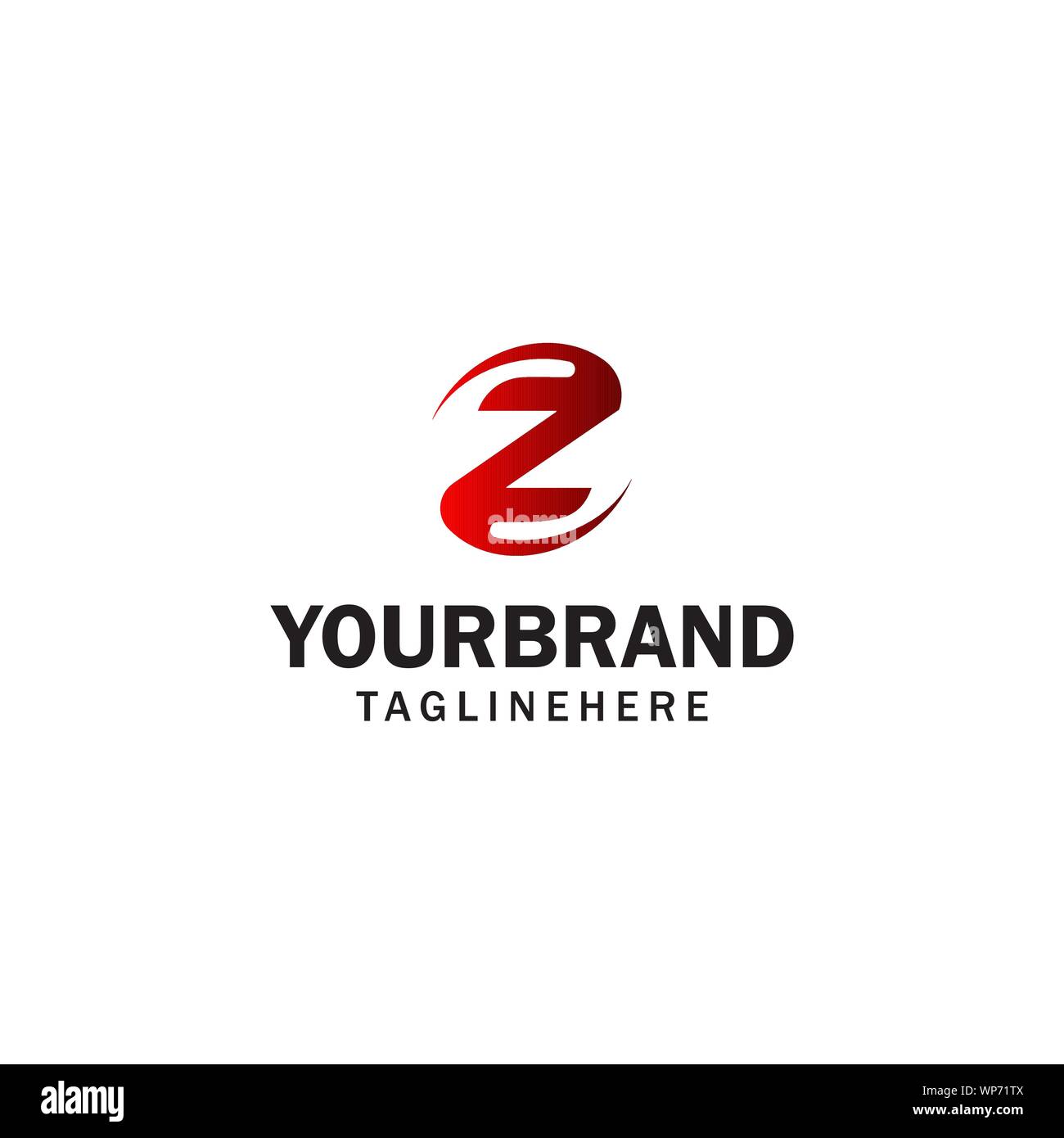 La lettera Z di rotazione spin logo design modello di concetto Illustrazione Vettoriale