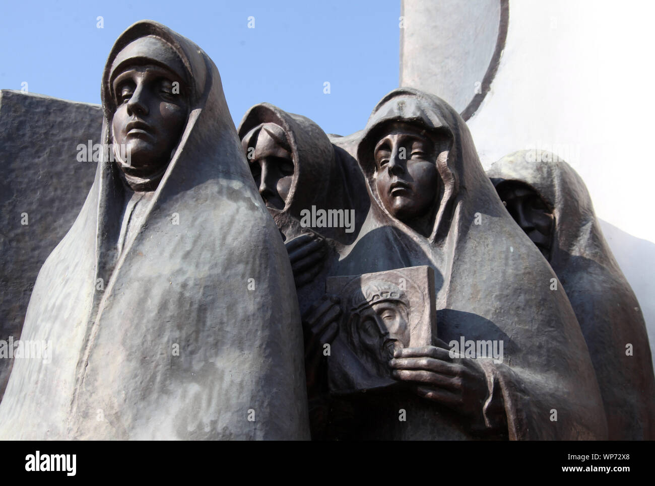 Dettaglio del Memorial Chapel sull isola di lacrime di Minsk Foto Stock