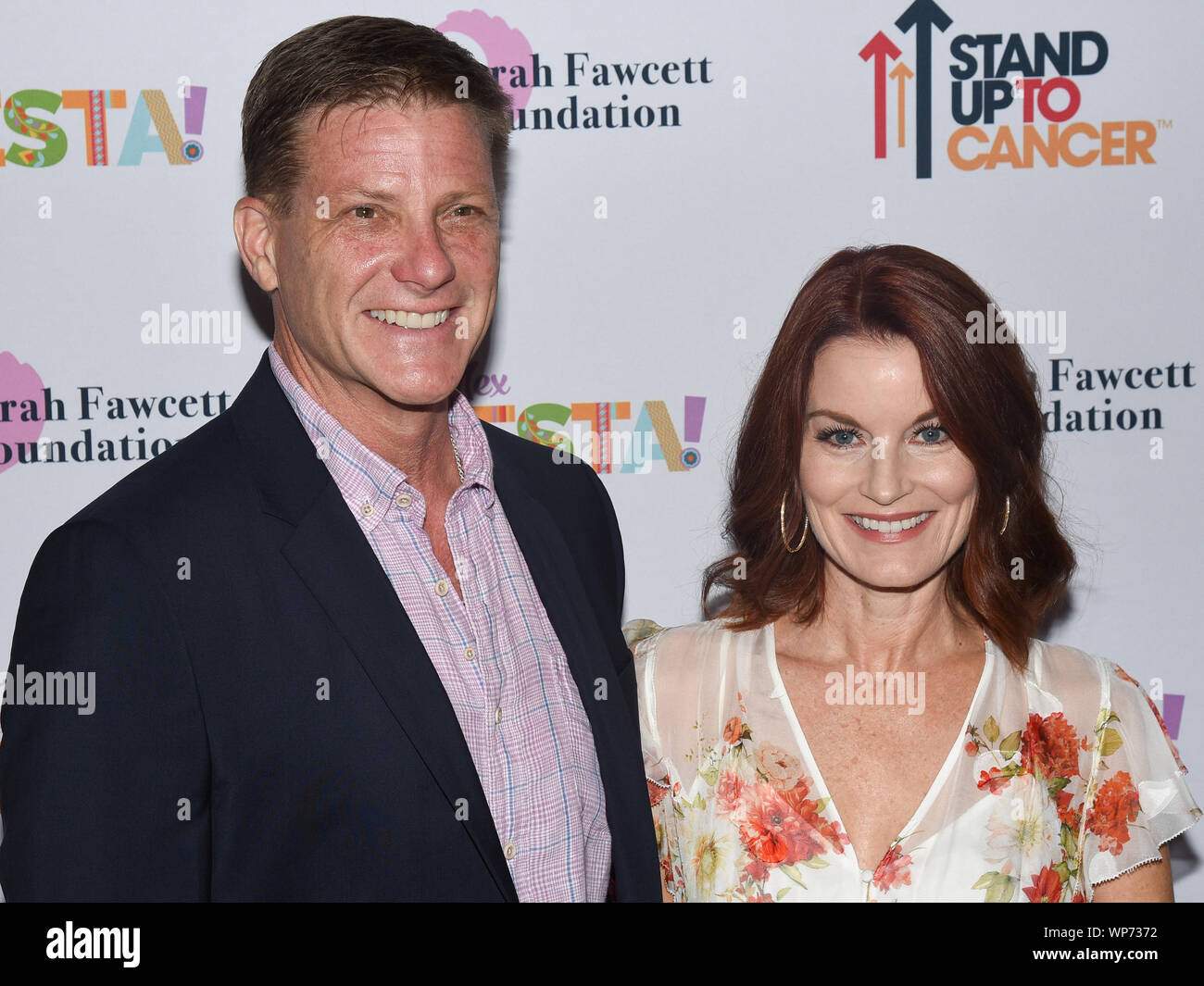 Beverly Hills, Stati Uniti d'America. 06 Sep, 2019. Doug Savant e Laura Leighton assiste al Farrah Fawcett Foundation "Tex-Mex Fiesta' onorare Marcia Cross a Wallis Annenberg Center for the Performing Arts di Beverly Hills, in California, il 6 settembre 2019. Credito: la foto di accesso/Alamy Live News Foto Stock