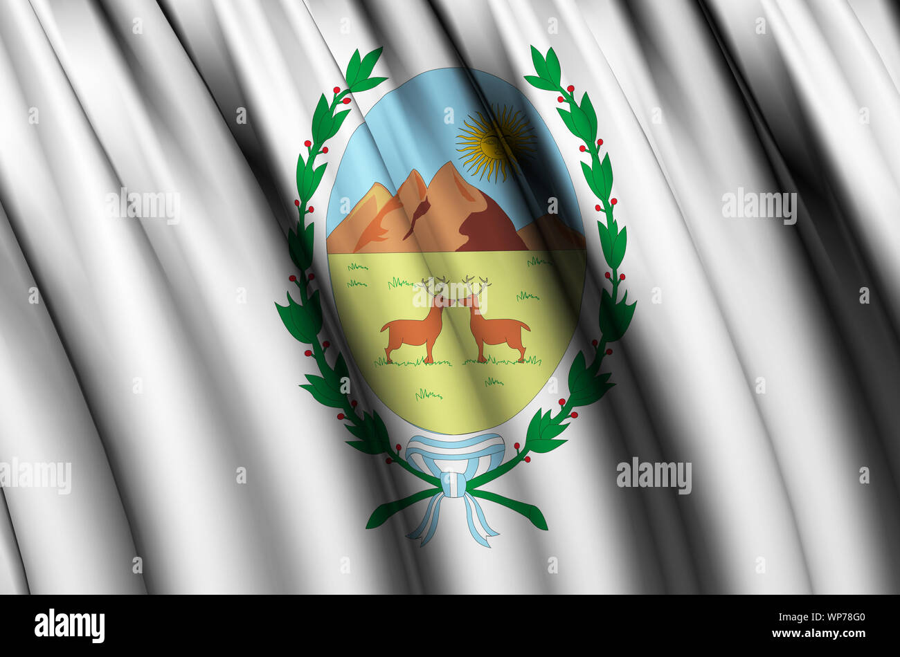 San Luis sventola bandiera illustrazione. Regioni dell'Argentina. Perfetto per lo sfondo e utilizzo di texture. Foto Stock