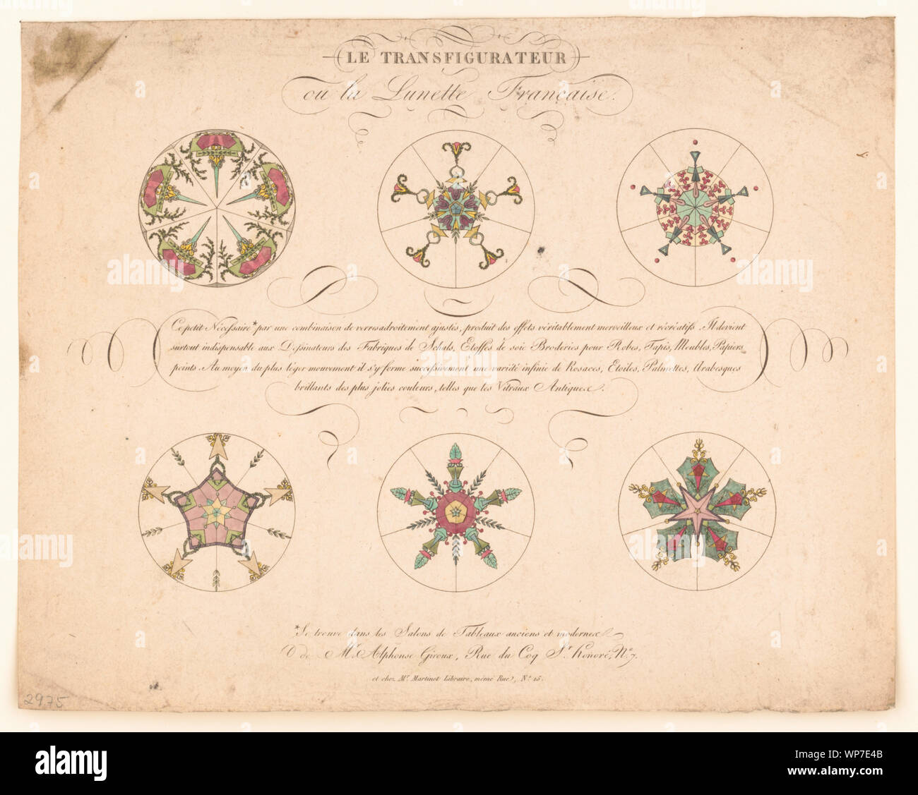 Le transfigurateur ou la lunetta Française Foto Stock