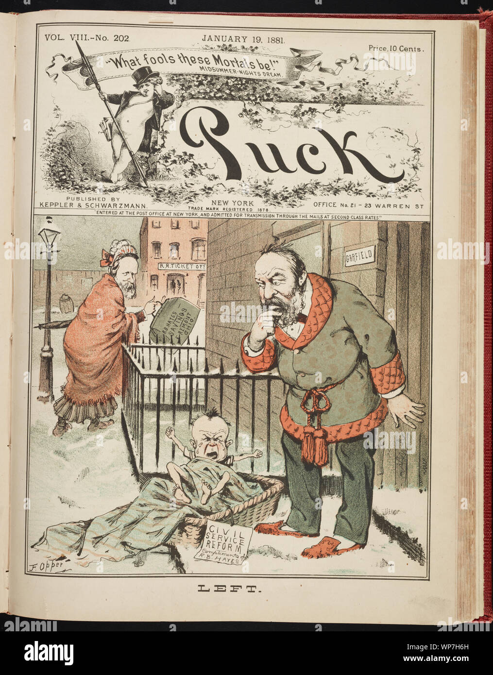 Sinistra / F. Opper. Foto Stock