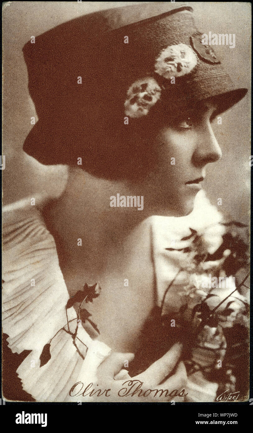 Il film muto attrice e modello di Thomas Oliva, pubblicità ritratto da Albert Witzel, 1910's Foto Stock