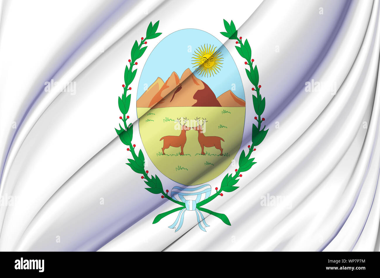 San Luis sventola bandiera illustrazione. Regioni dell'Argentina. Perfetto per lo sfondo e utilizzo di texture. Foto Stock