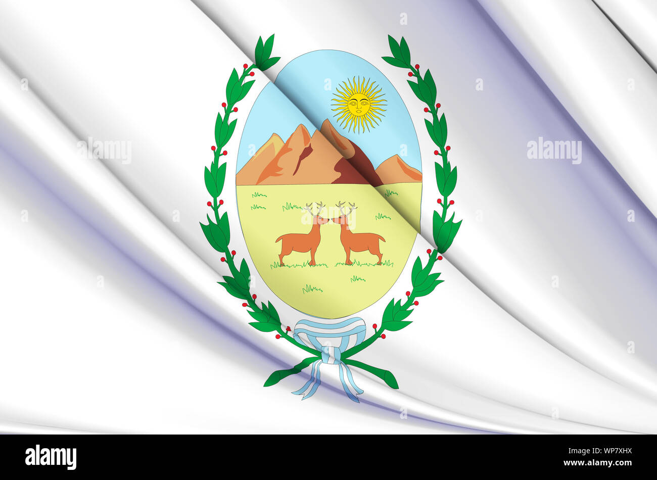 San Luis sventola bandiera illustrazione. Regioni dell'Argentina. Perfetto per lo sfondo e utilizzo di texture. Foto Stock