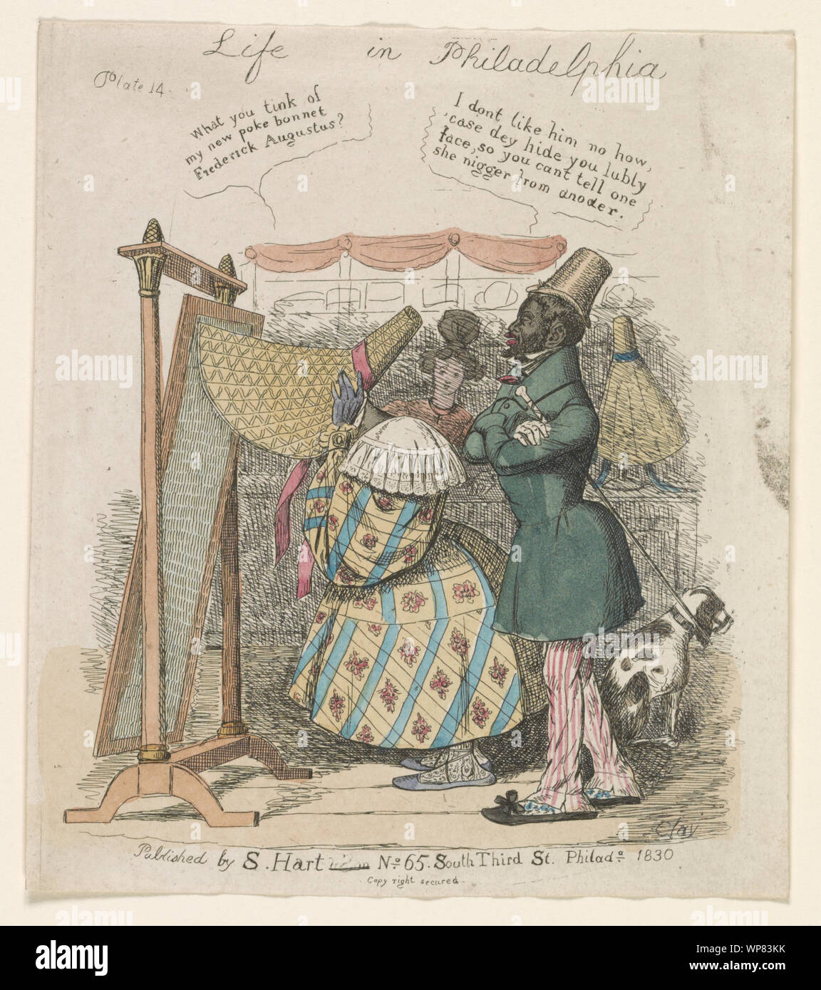 La vita di Philadelphia. Piastra 14 / argilla. Foto Stock