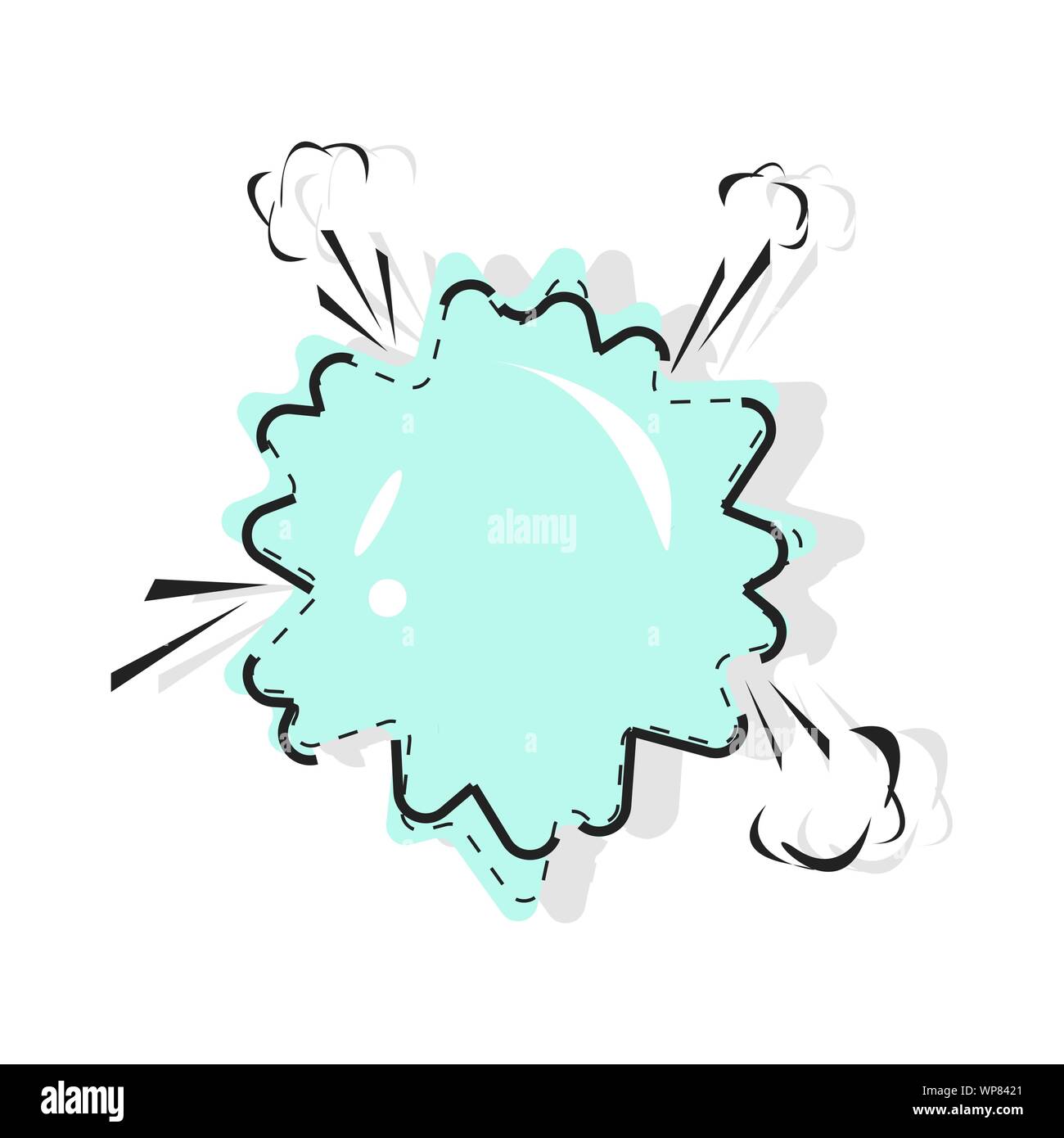Discorso buuble per esplosione nella rivista di fumetti. Vector discorso bolla per la comunicazione pensato pop art discussione illustrazione della bolla Illustrazione Vettoriale