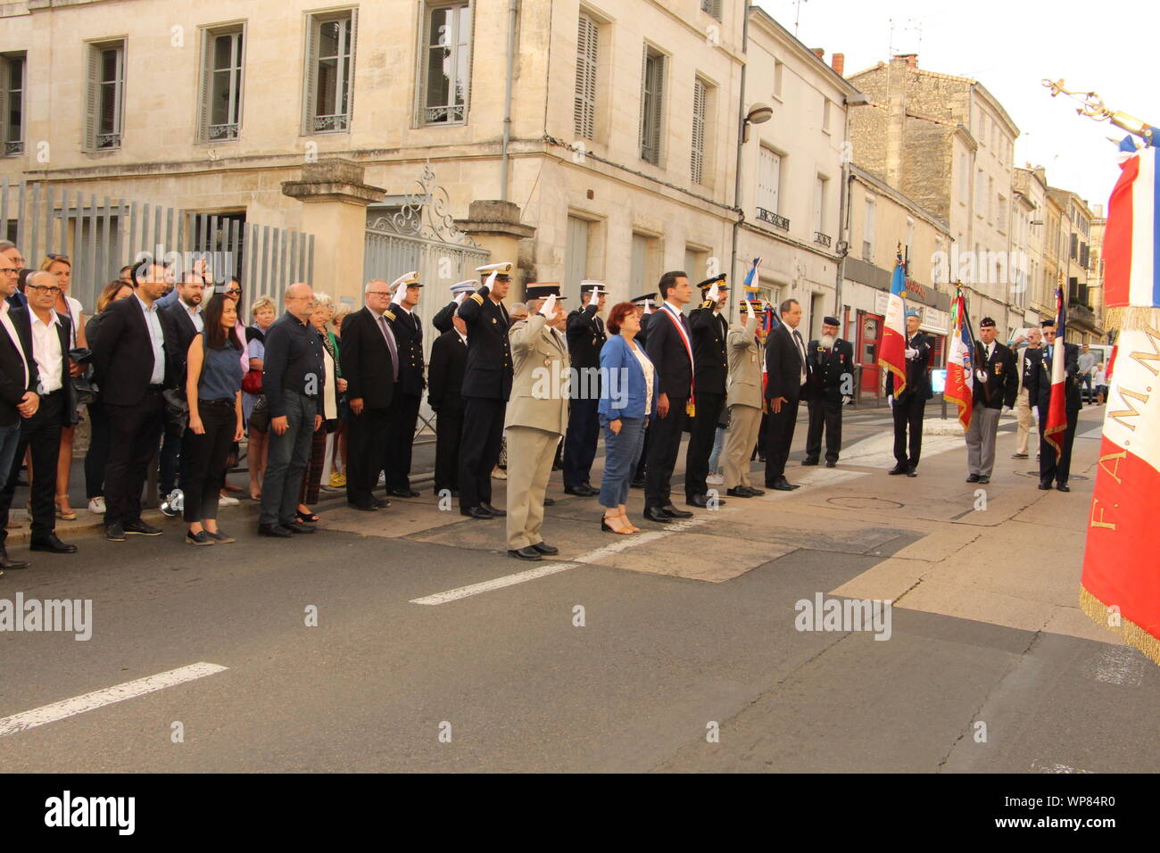 Venerdì, 6 settembre 2019, il settantacinquesimo anniversario della liberazione di Niort Foto Stock