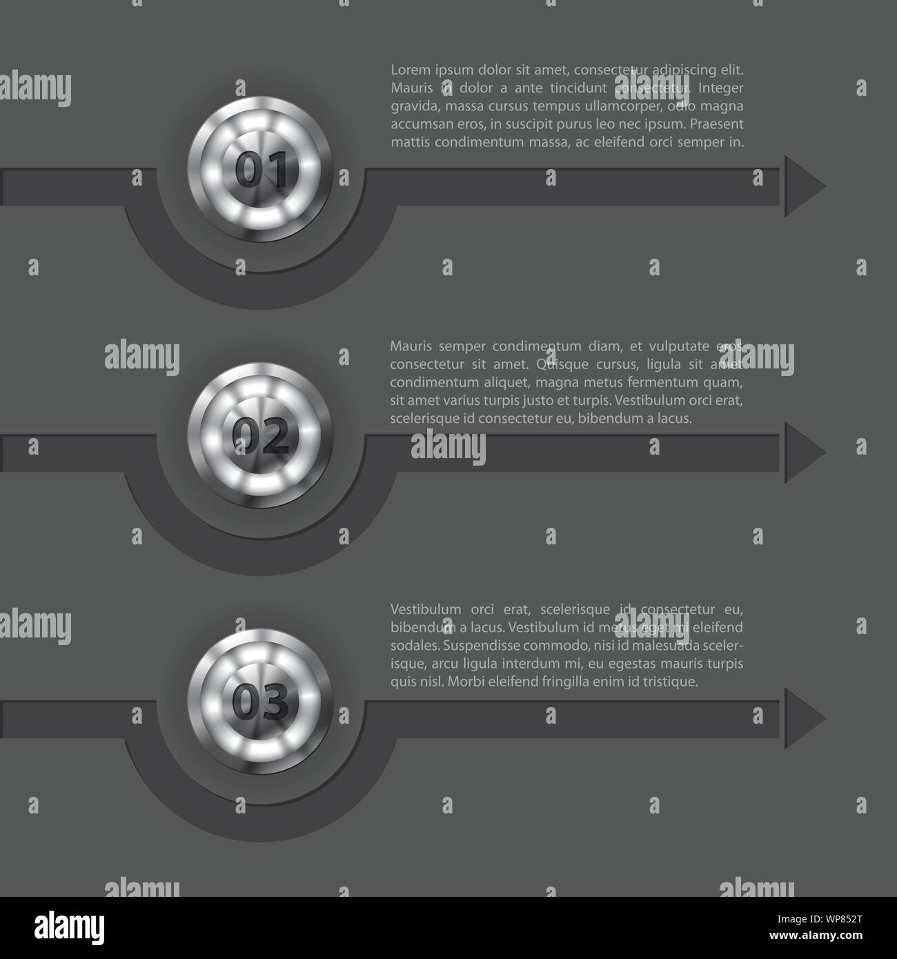 La tecnologia Cool Una infografica con le frecce Illustrazione Vettoriale