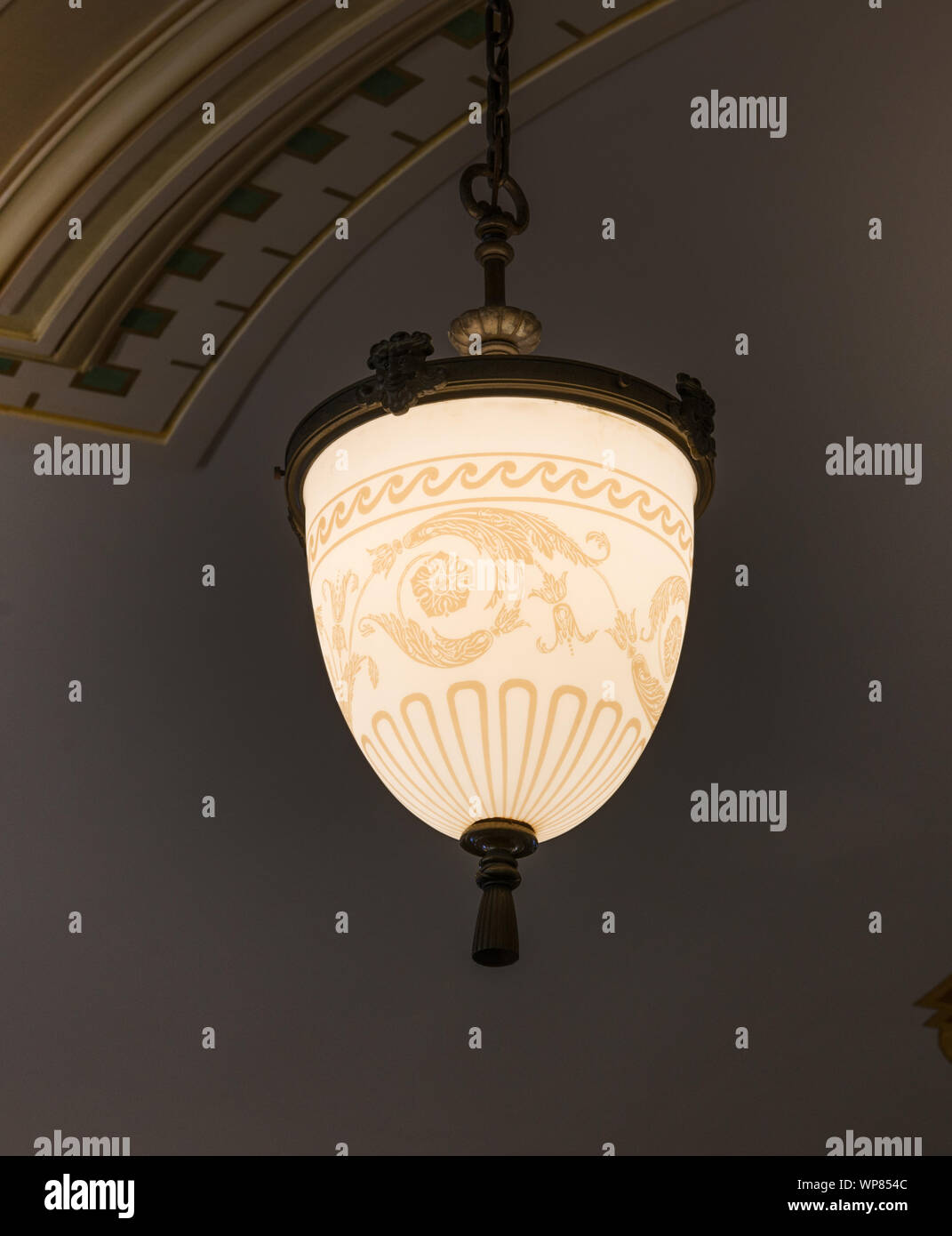 Apparecchio di illuminazione a Texarkana U.S. Post Office e Palazzo federale Foto Stock