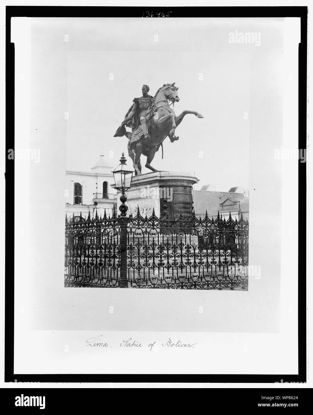 Lima. Statua di Bolivar Foto Stock