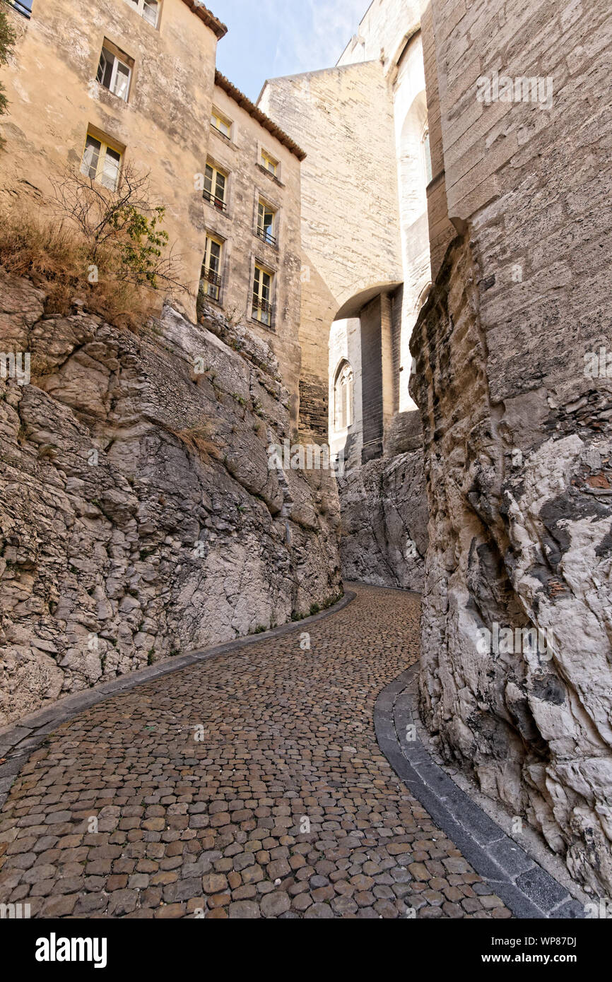 Rue de la Peyrolerie in Avignon. Credito: MLBARIONA/Alamy Stock Photo Foto Stock
