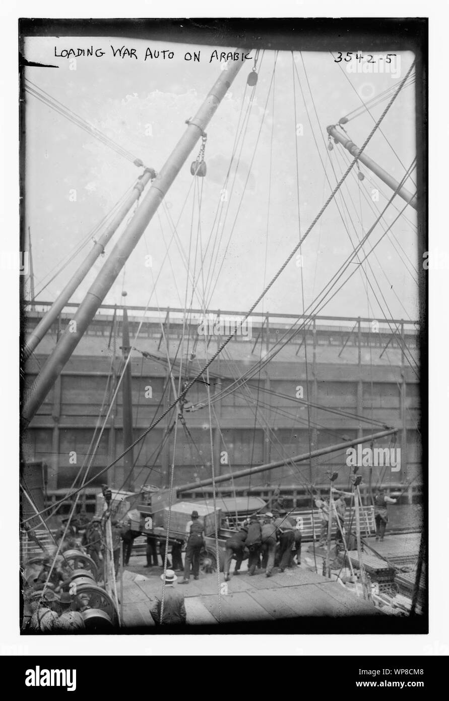 Caricamento automatico di guerra in arabo Foto Stock