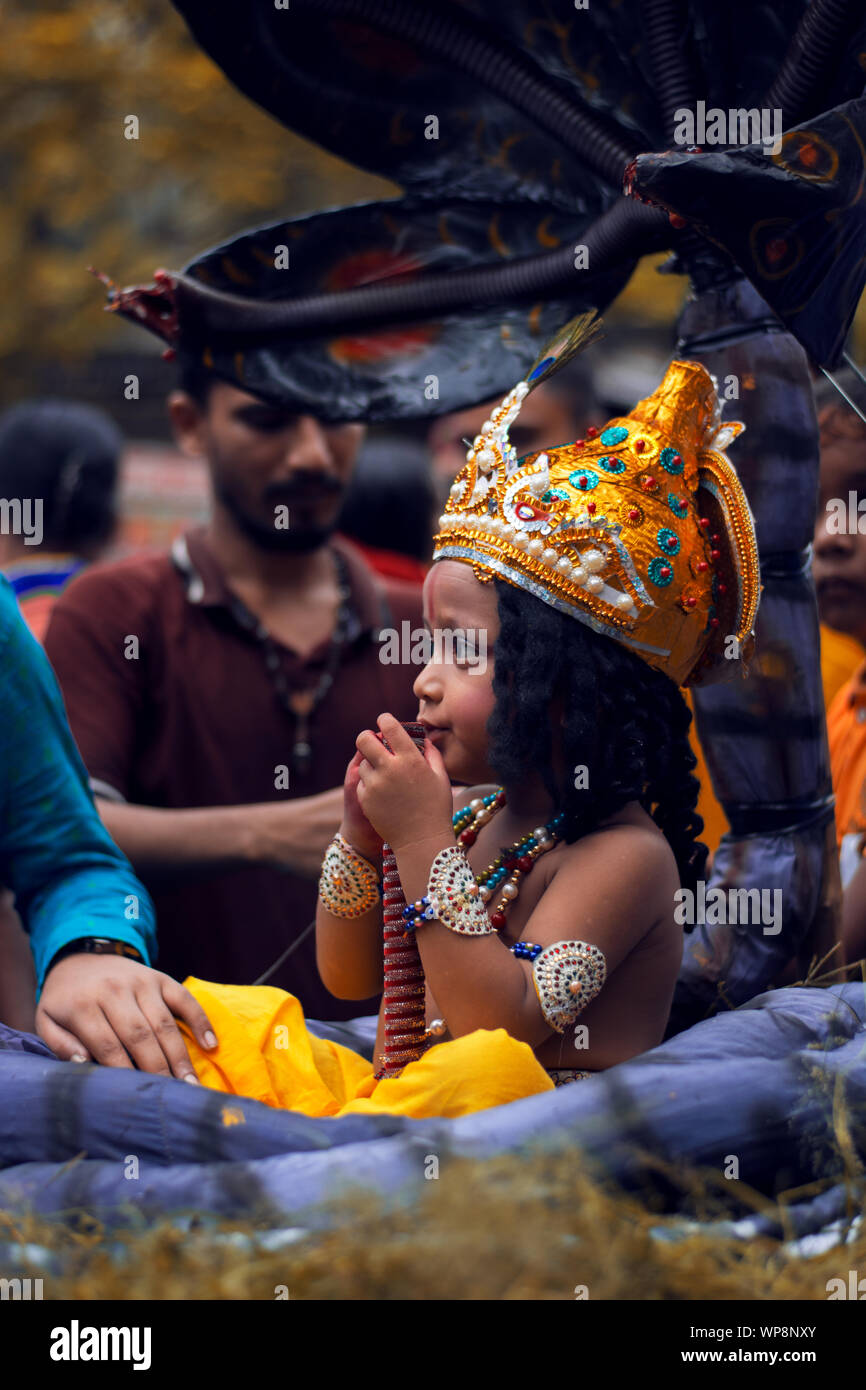 Radha krisna al festival indù Foto Stock