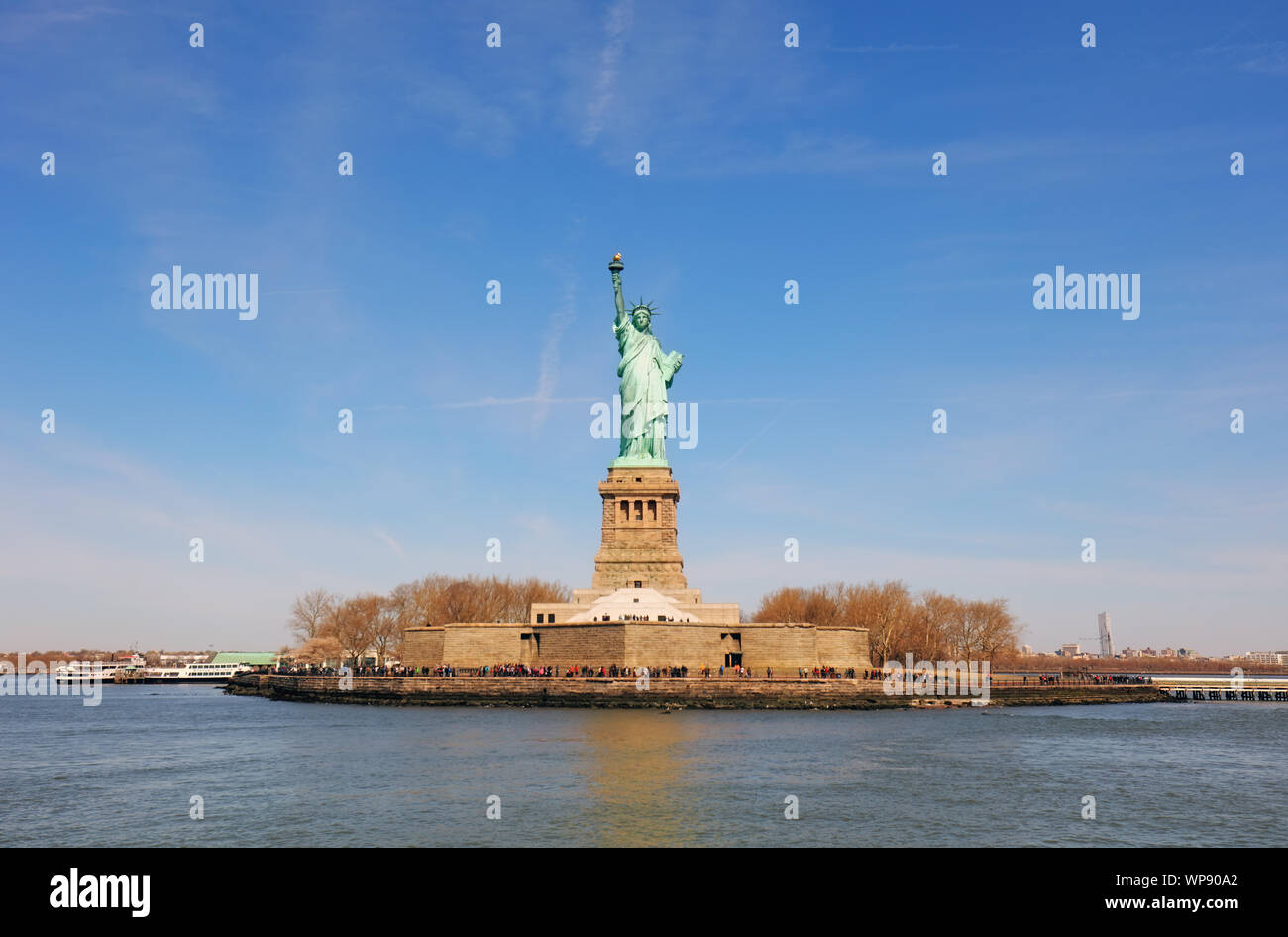 Simbolo americano - Statua della Libertà. New York, Stati Uniti d'America. Foto Stock