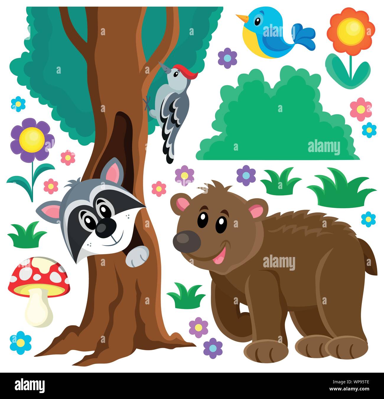disegni degli animali del bosco