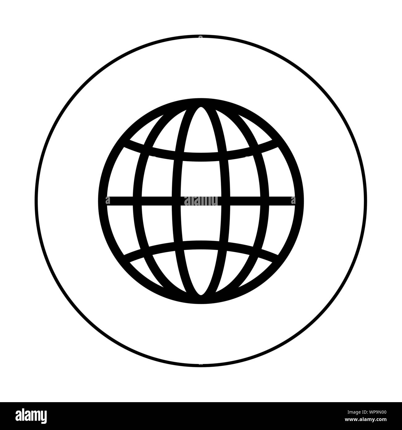 Icona di terra isolato isolato su sfondo bianco Illustrazione Vettoriale